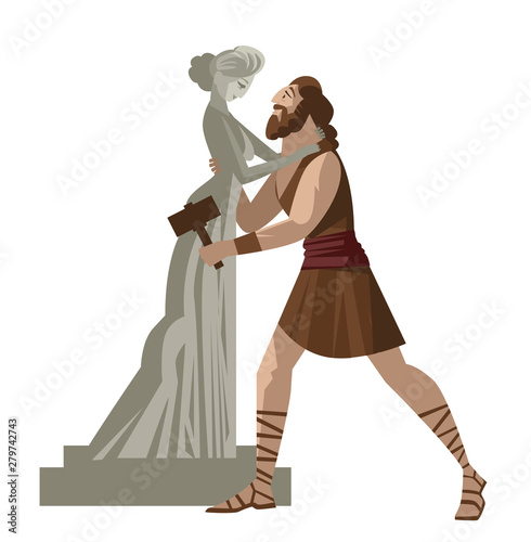Pygmalion and galatea living statue mythology greek myth photo