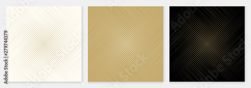 Background dot pattern abstract halftone geometric premium design gold color vector. photo