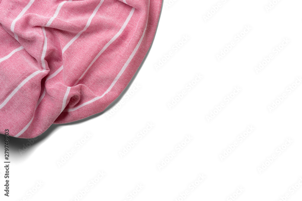 Towel. Scarf. Cover for picnic. Isolated on white background. Top view. Towel. Scarf. Cover for picnic. Isolated on white background. Top view.
