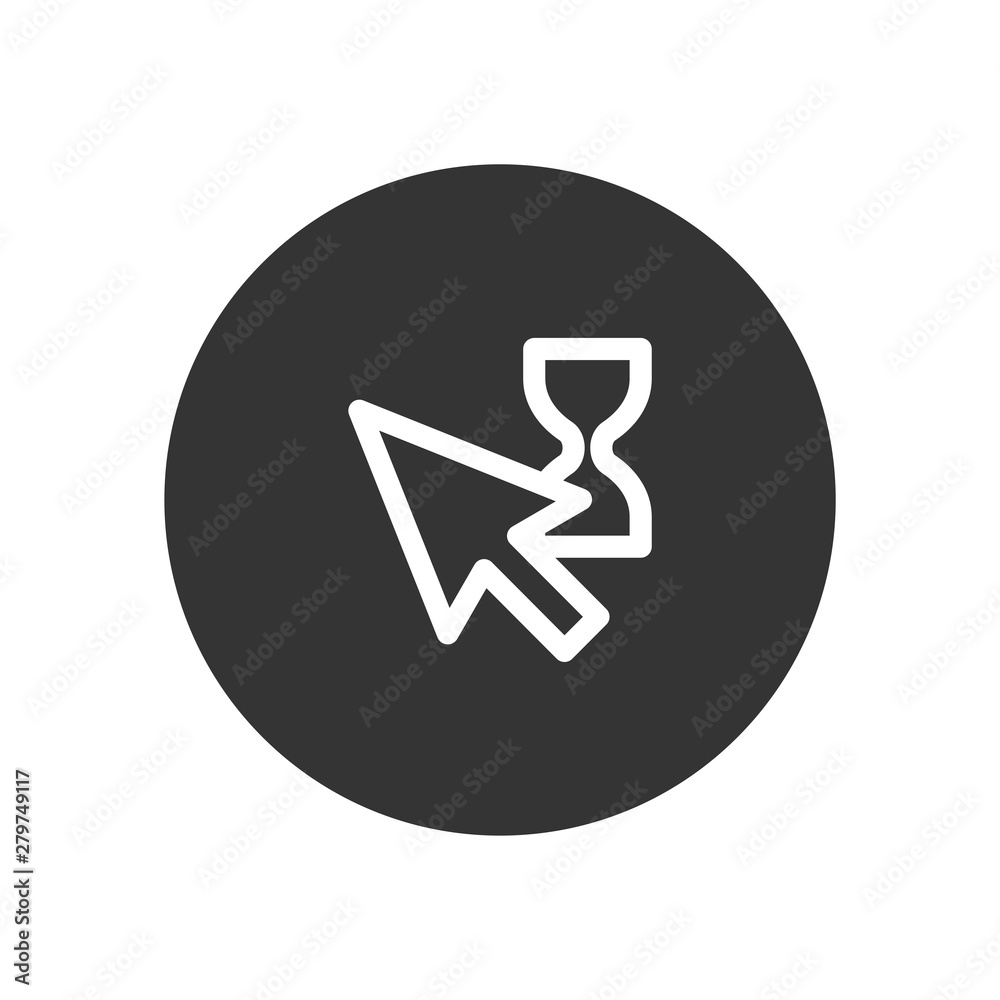 Wait cursor vector icon in modern style for web site and mobile app Wait cursor vector icon in modern style for web site and mobile app