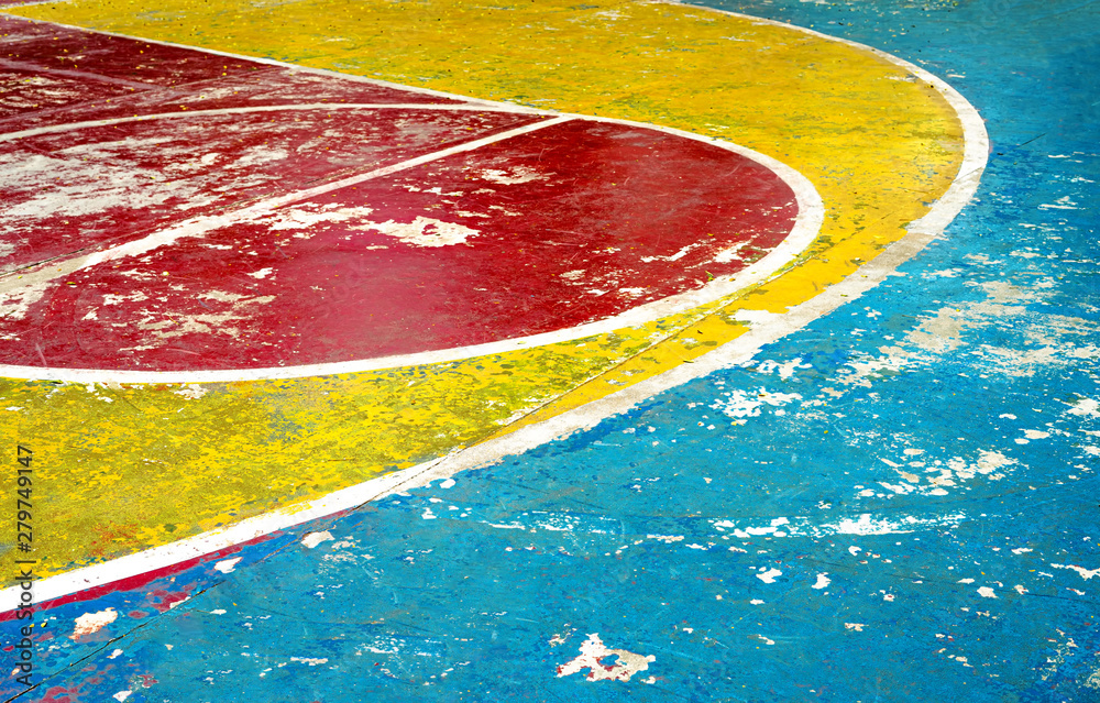 The Arch of Three Point Line and Foul Line with Free Throw or