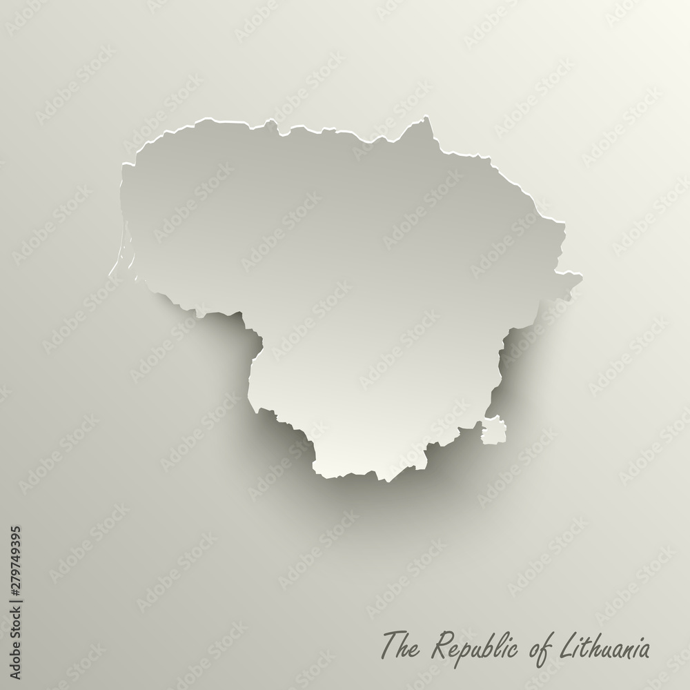 Abstract design map the Republic of Lithuania template