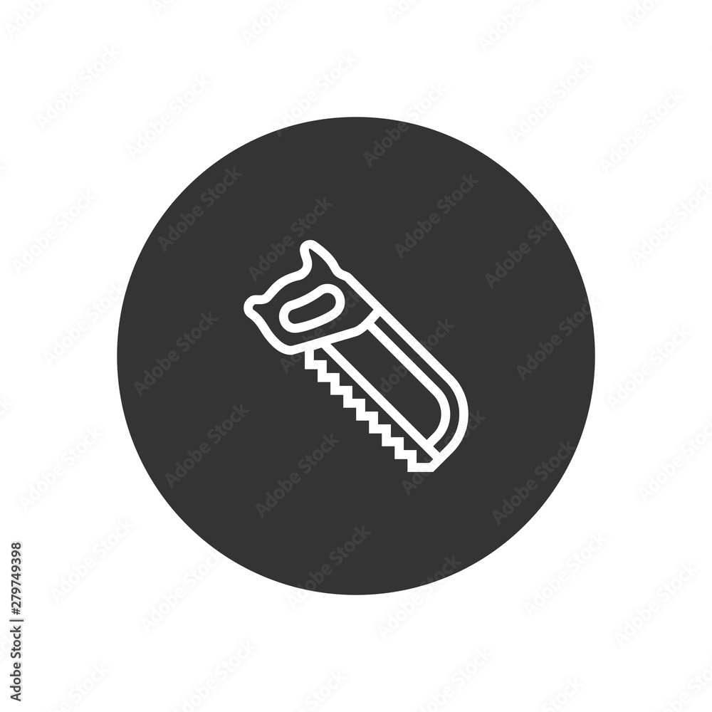Saw vector icon in modern style for web site and mobile app Saw vector icon in modern style for web site and mobile app