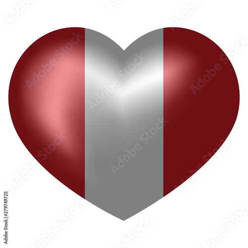 Flag of Peru in heart shape. 3d vector illustration. Free Download Flag of Peru in heart shape. 3d vector illustration. - GFXLoad