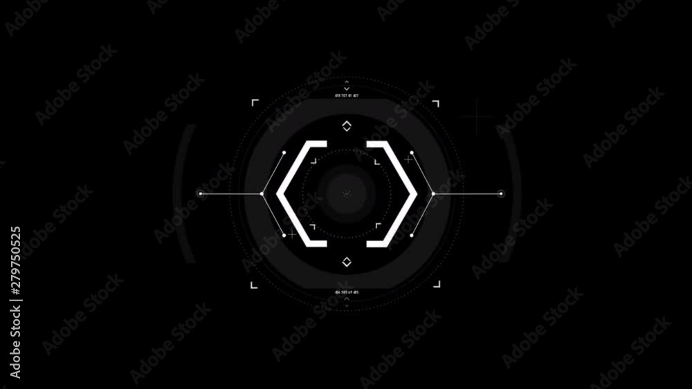 Target pointer and Futuristic user interface HUD GUI digital text ...