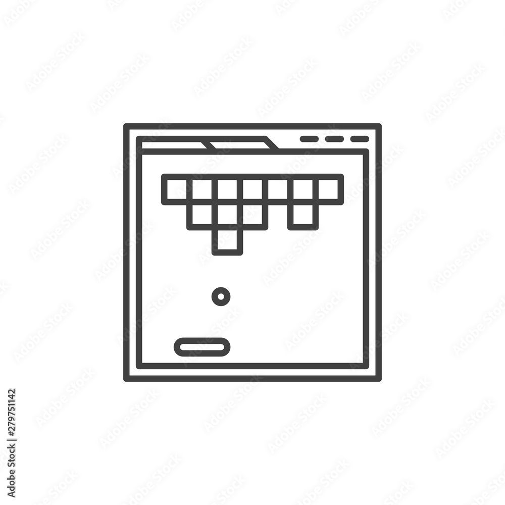 Browser Game outline vector concept icon or design element Browser Game outline vector concept icon or design element