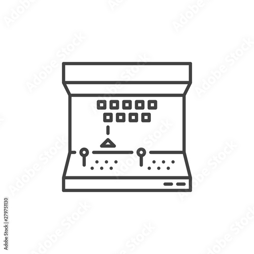 Arcade Machine vector concept icon or symbol in outline style