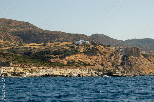lonely house on Milos island, Greece