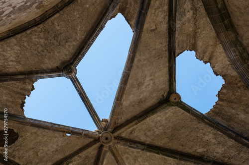 Deterioration of the Gothic vaults of the abandoned convent of San Antonio de Padua, Garrovillas de Alconetar photo