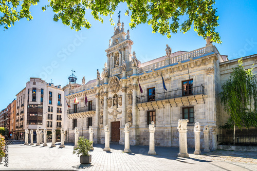View at the University building in the streets of Valladolid in Spain photo
