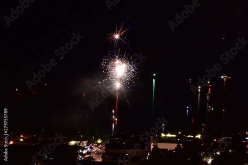 Fireworks of New year in Queenstown, New Zealand photo