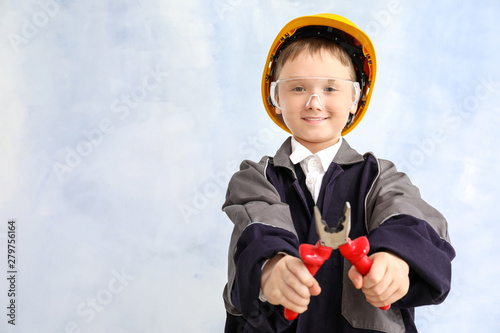 Cute little worker with too...