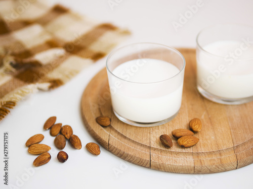 Fresh milk and some almonds