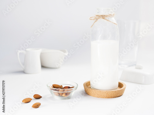 Fresh milk and some almonds