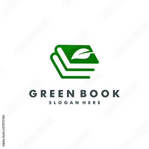 green book logo icon design - vector