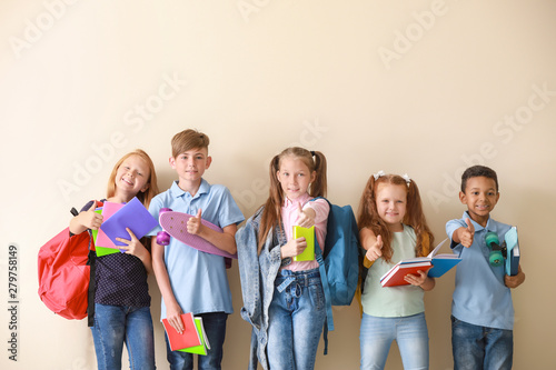 Cute little pupils showing ...