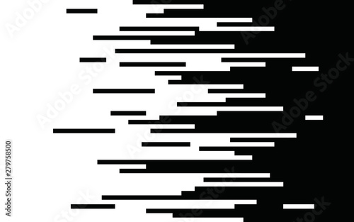 Speed lines Gradient seamless pattern Vector texture Fast effect design Black elements on white background