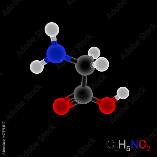 Glycine model molecule. Iso...