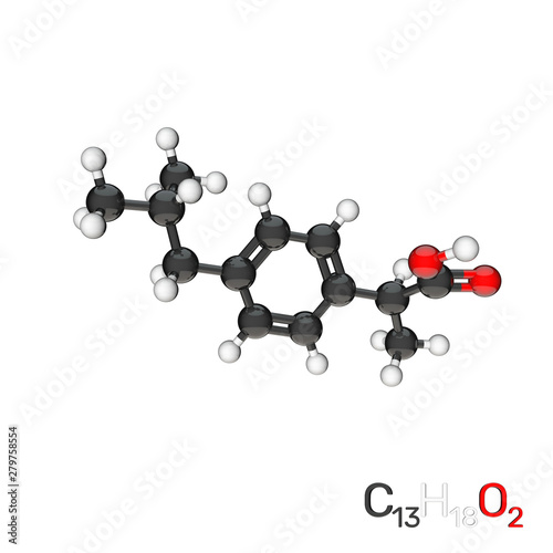 Ibuprofen model molecule. I...