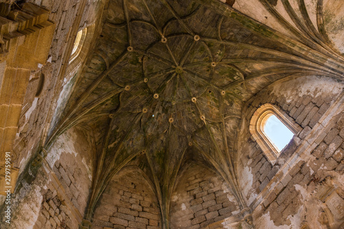 Detail of the Gothic vaults of the abandoned convent of San Antonio de Padua 15th century, Garrovillas de Alconetar photo