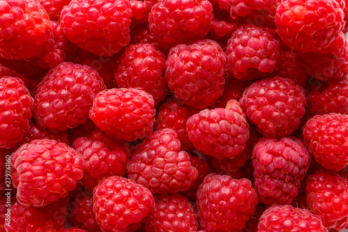Many ripe raspberry as background