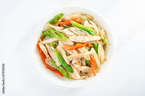 Chinese dish, a delicious chili stir-fried noodles