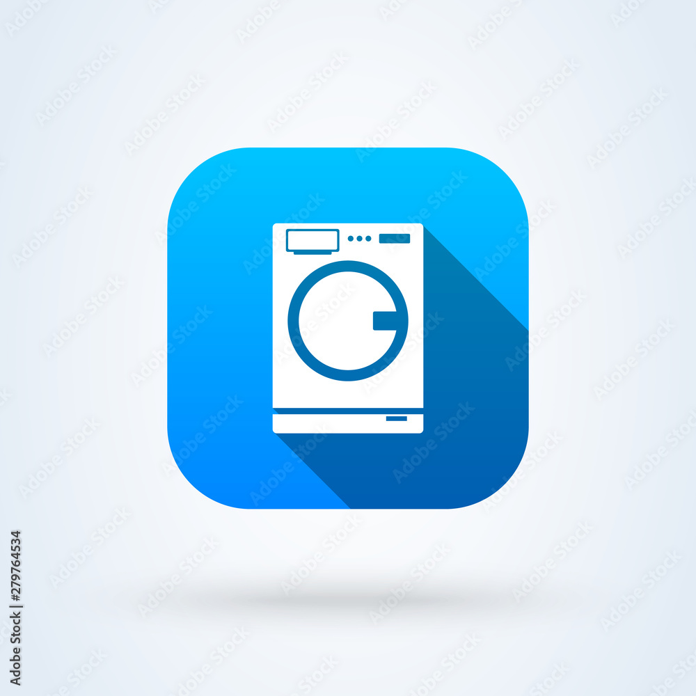 Washing machine flat. Simple modern icon design illustration. Washing machine flat. Simple modern icon design illustration.