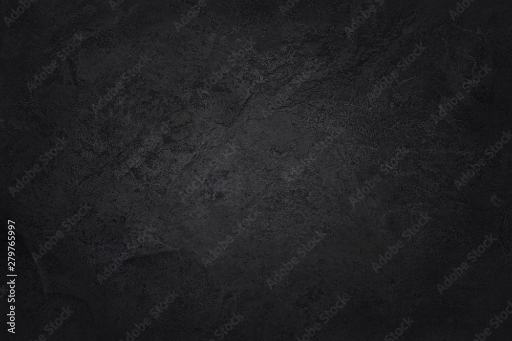 Dark grey black slate texture with high resolution, background of natural black stone wall. - obrazy, fototapety, plakaty 