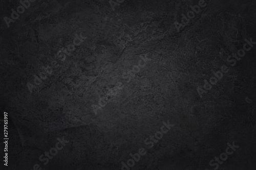 Dark grey black slate texture with high resolution, background of natural black stone wall. © Nattha99