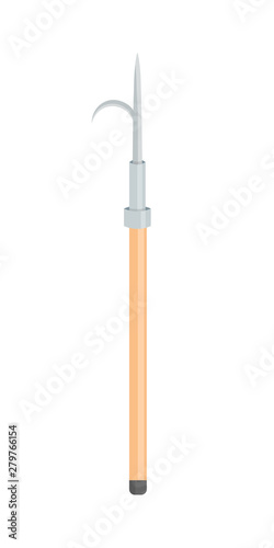 Fire hook flat vector illustration