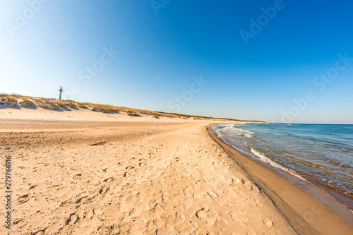 lonesome beach of the Baltic Sea in Poland