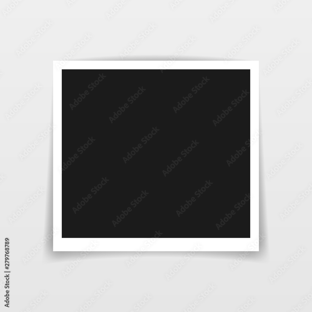 Vector Photo frame mockup design. Photo frame isolated on transparent background. Vector illustration Vector Photo frame mockup design. Photo frame isolated on transparent background. Vector illustration