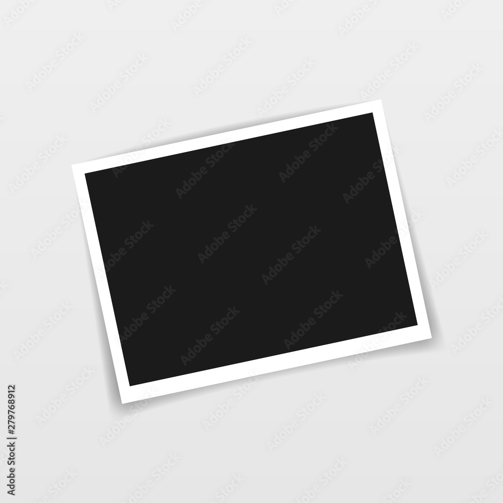 Vector Photo frame mockup design. Photo frame isolated on transparent background. Vector illustration Vector Photo frame mockup design. Photo frame isolated on transparent background. Vector illustration