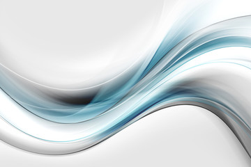 Fototapete Abstrakte Welle Abstrakter Hintergrund Blau Grau  © SidorArt