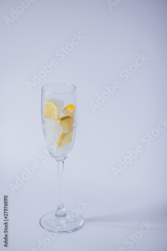 Yellow lemon on white background