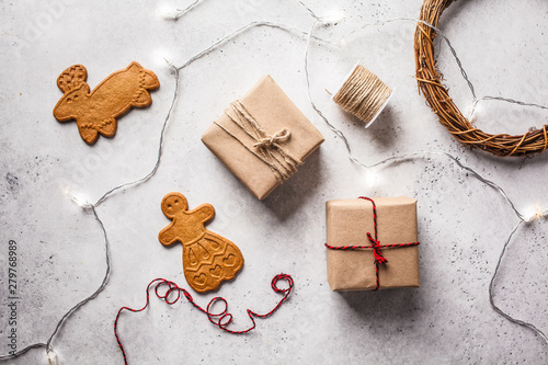 Christmas flat lay with gif...