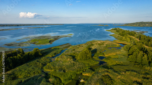 Islands on the Dnieper Ukraine-delineated dronphoto 2019 Year photo