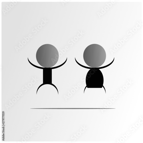 People icon sigh for woman and man in WC