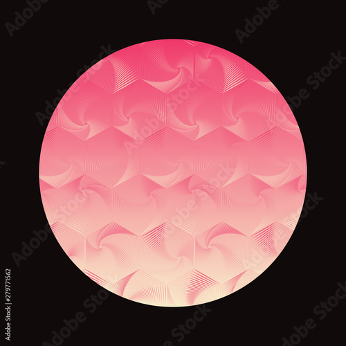 hexagonal vortex disc pink black