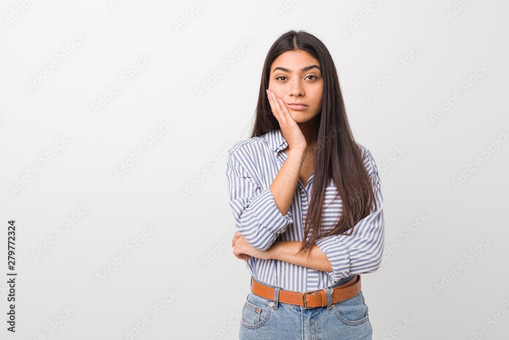 Young pretty arab woman who is bored, fatigued and need a relax day. Young pretty arab woman who is bored, fatigued and need a relax day.