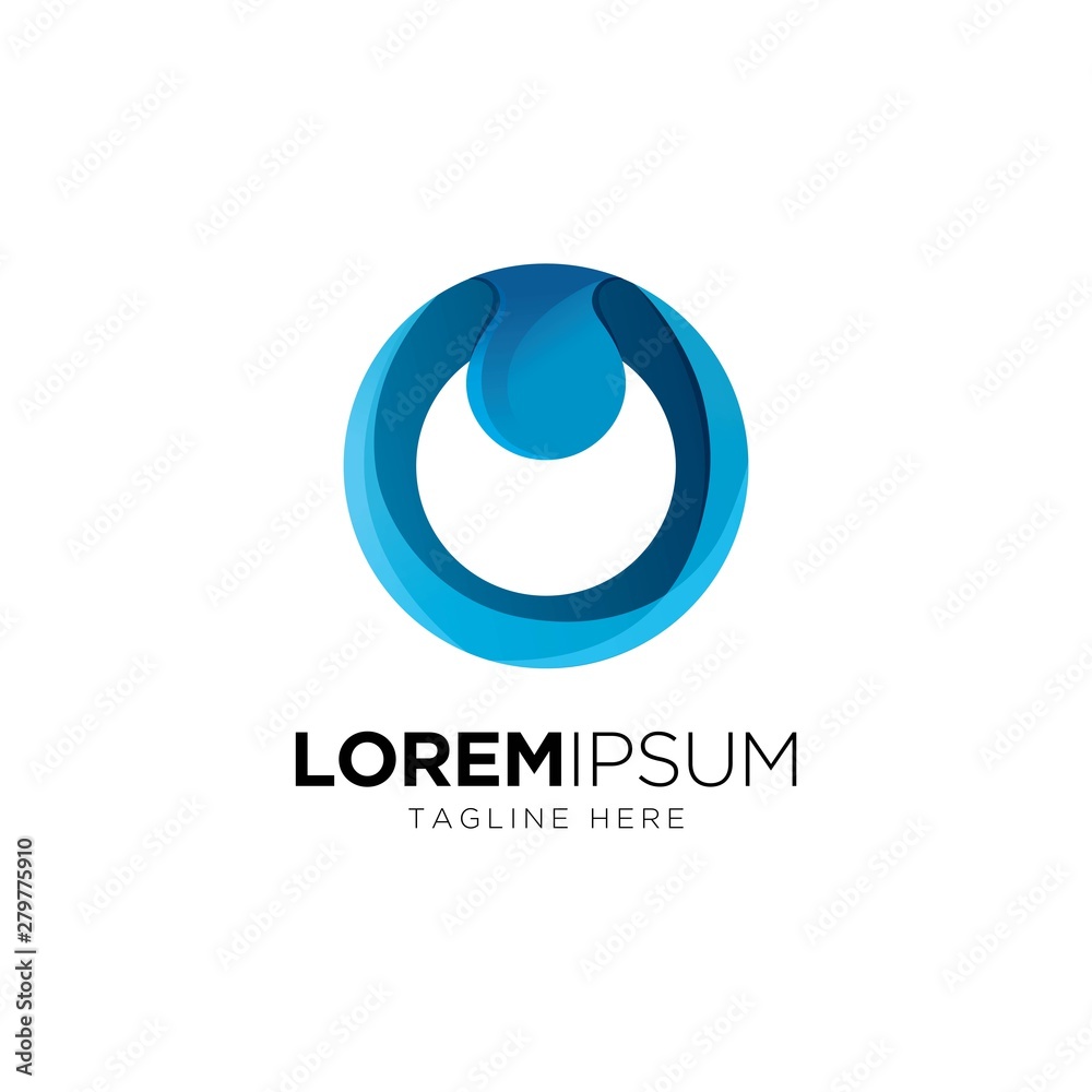 Creative letter O logo. Abstract initial O icon design template.Letter O with water dropped illustration Creative letter O logo. Abstract initial O icon design template.Letter O with water dropped illustration