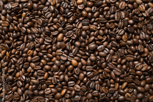 Coffee beans background wallpaper texture.