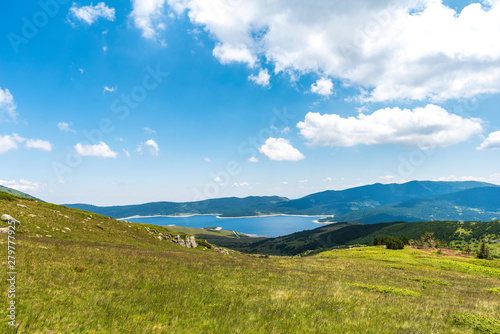 Beautiful summer mountain panorama view from Rila Mountain  Bulgaria