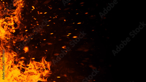Perfect fire particles embers on background . Smoke fog misty texture overlays. Design element