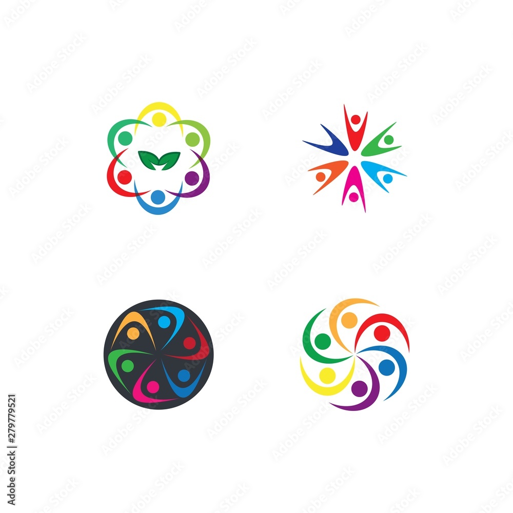 Obraz premium community care Logo template vector