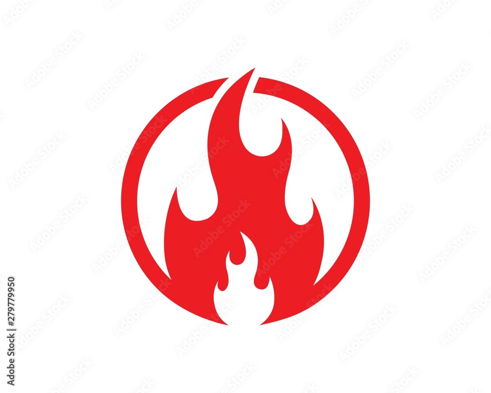 Fire flame Logo icon vector illustration design