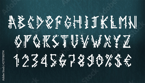 Vikings letters set. Old Norse Scandinavian runes. Celtic alphabet
