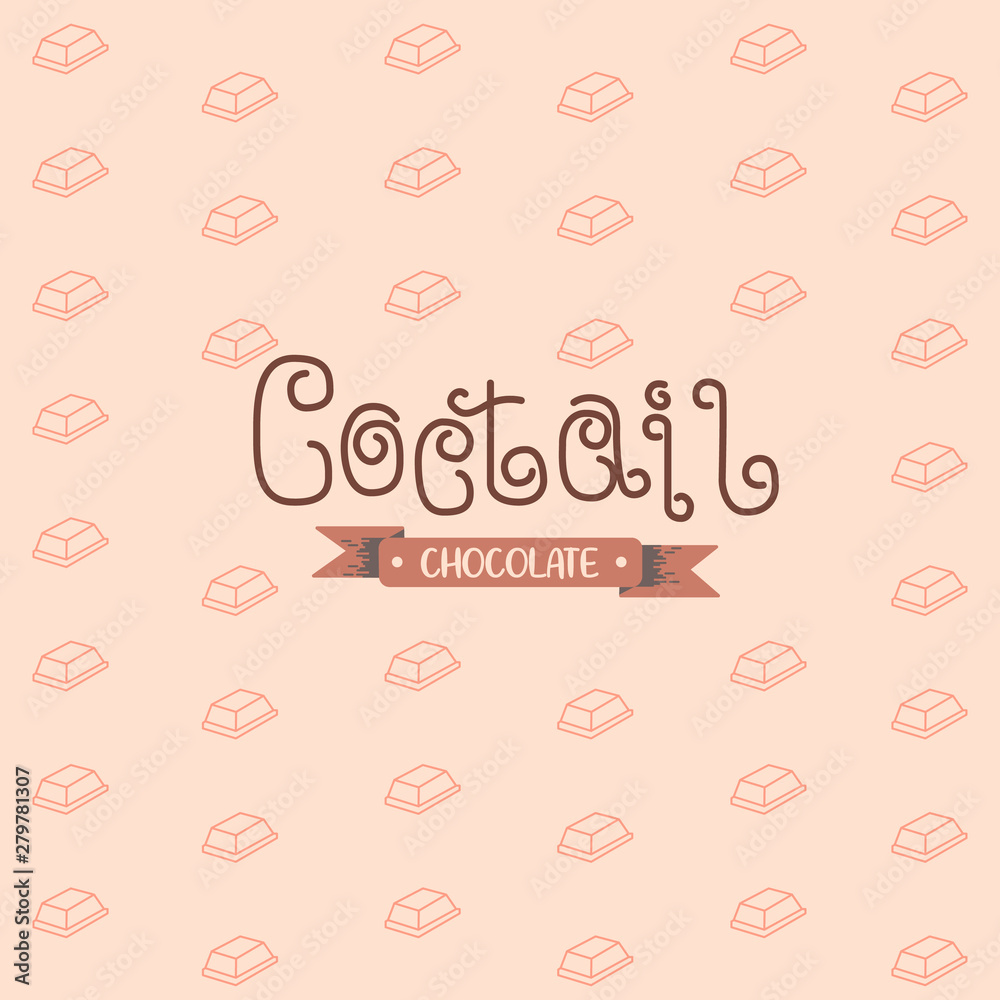 Vector seamless pattern with handmade lettering in pastel colors. Creative typography concept can be used for glass, poster, sticker, packaging, packaging, logo. Milk chocolate milkshake Pattern Desig Vector seamless pattern with handmade lettering in pastel colors. Creative typography concept can be used for glass, poster, sticker, packaging, packaging, logo. Milk chocolate milkshake Pattern Desig