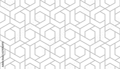 The geometric pattern with lines. Seamless vector background. White and grey texture. Graphic modern pattern. Simple lattice graphic design.