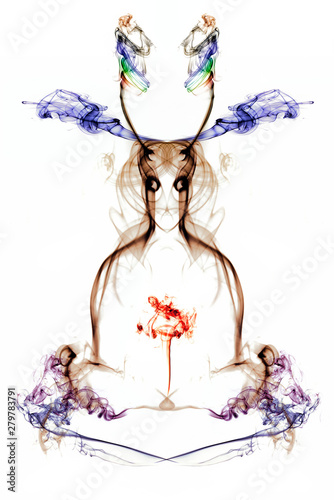 Tableau sur toile Forms and patterns generated from smoke